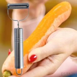 ESTARK® Dunschiller - Julienne & Groenteschiller - Groentesnijder - Uiensnijder - Spiraalsnijder - Juliennerasp - Juliennesnijder - Sliertensnijder - Multifunctionele Groenten Schiller Aardappel Schiller - Dunschiller RVS -Merkloos Winkel 1200x1200 1545