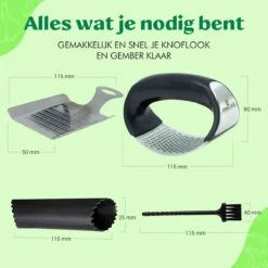 Mister Mill Knoflookpers Gemberrasp Set - Lookpers - Knoflook Pers - Gemberpers - Knoflooksnijder - Knoflookpeller - Garlic Press -Merkloos Winkel 1200x1200 1832