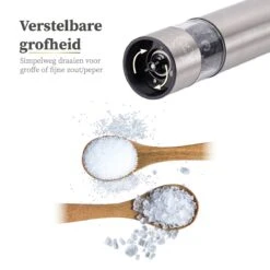 Sybra Peper En Zoutmolen Elektrisch – Peper En Zoutmolen Set Elektrisch – Pepermolen En Zoutmolen – Hoogwaardig RVS – Inclusief Houder -Merkloos Winkel 1200x1200 2003