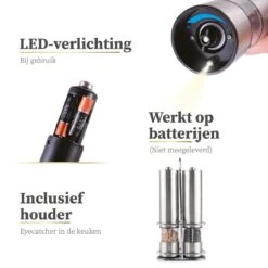 Sybra Peper En Zoutmolen Elektrisch – Peper En Zoutmolen Set Elektrisch – Pepermolen En Zoutmolen – Hoogwaardig RVS – Inclusief Houder -Merkloos Winkel 1200x1200 2004