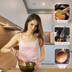 SensaHome - Luxe Teakhouten Keukengerei Set 10-delig - Hout -Merkloos Winkel 1200x1200 2161