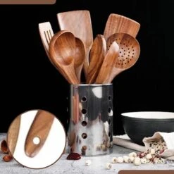 SensaHome - Luxe Teakhouten Keukengerei Set 10-delig - Hout -Merkloos Winkel 1200x1200 2162