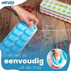 Nafura® Siliconen Ijsblokjesvorm Met Deksel – Ijsvormpjes Maker – Ijsklontjes Vorm - 4 Stuks – Herbruikbaar – BPA Vrij - Vierkant -Merkloos Winkel 1200x1200 2313