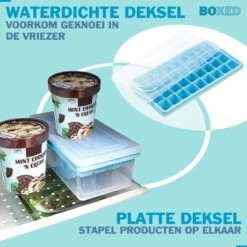 Boxed IJsblokjesvorm Met Bak, Schep En Deksel - IJsvormpjes Maker - Silcione IJsklontjes Vorm - Blauw -Merkloos Winkel 1200x1200 2324