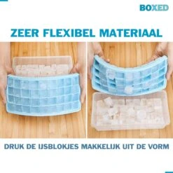 Boxed IJsblokjesvorm Met Bak, Schep En Deksel - IJsvormpjes Maker - Silcione IJsklontjes Vorm - Blauw -Merkloos Winkel 1200x1200 2325
