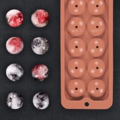 Blumtal Bollen IJsblokjesvorm - 2 X 14 IJsblokjes - Hoogwaardig Siliconen - 28 Stuks - 3 Cm - Olive - Groen / Mineral Red - Rood -Merkloos Winkel 1200x1200 2432