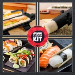 Summit Products Sushi Bazooka Kit- Sushi Maker Set- Sushi Kit- All In One Sushi Set- Inclusief Online Bereidingsgids- Zwart -Merkloos Winkel 1200x1200 2603