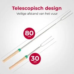 Dayshake Marshmallow Spiezen - 10 Stuks - 80cm - Uitschuifbare BBQ Spiezen - BBQ Accesoires - Inclusief Opbergtasje -Merkloos Winkel 1200x1200 3037