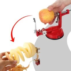 MESC Appelschilmachine Appelschiller Met Zuignap -Appelboor - Appelsnijder - Rood -Merkloos Winkel 1200x1200 3105