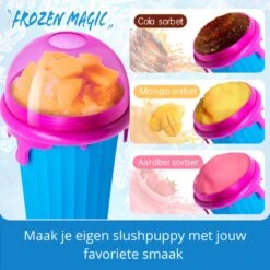 Frozen Magic Slushy Maker - Slush Puppy Maker - IJscrusher - Slush Puppy Beker - Slushy Puppy Maker - Slush Puppy Machine - Slush Maker - Slushy Cup - Tiktok - Bruin -Merkloos Winkel 1200x1200 313