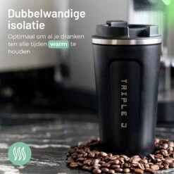 Triple J® Koffiebeker To Go - Thermosbeker - BPA & Lekvrij - 510ml - Zwart -Merkloos Winkel 1200x1200 329