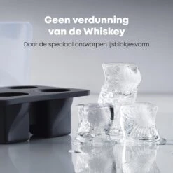 BarDeluxe® Whiskey Glazen - Whiskey Set - 4 Stuks - Whiskeyglazen - Whiskey Cadeauset - Handgemaakt - 100% Kristal - Whiskey Gift Set - Inclusief Unieke IJsblokjesvorm & Luxe Bewaardoos -Merkloos Winkel 1200x1200 3414