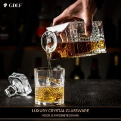 Kristal Superior Whiskey Glazen Set In Luxe Geschenkdoos By GDLF® - Whiskey Set - Hoogwaardig 100% Lood-Vrij Kristal - Made In Europa - Luxe Waterglazen - Gin Tonic Glazen - Cocktailglazen - Likeurglazen - Whisky Glazen - Cadeau Voor Man & Vrouw -Merkloos Winkel 1200x1200 3437