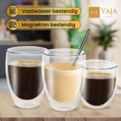 Vaja® Koffieglazen Set – Theeglazen Met Lepel – 350 Ml- Dubbelwandig - Cappuccino Glazen – Latte Macchiato Glazen - Theeglas 6 Stuks -Merkloos Winkel 1200x1200 3570