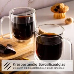 Dubbelwandige Koffieglazen Met Oor - Cappuccino Glazen - Dubbelwandige Theeglazen - 300 ML - 4 Stuks -Merkloos Winkel 1200x1200 3586