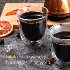 Dubbelwandige Theeglazen Koffieglazen - Cappuccino Glazen - Warme En Koude Dranken Mokken Dubbelwandig - 250 ML - Set Van 2 - VDN 17 Dubbelwandige Theeglazen Koffieglazen - Cappuccino Glazen - Warme En Koude Dranken Mokken Dubbelwandig - 250 ML - Set Van 2 - VDN -Merkloos Winkel 1200x1200 3600