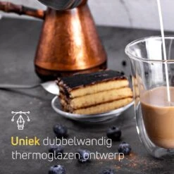 VDN Dubbelwandige Koffieglazen Theeglazen - 300 ML Mokken - Set Van 4 Handgeblazen Cappuccino Latte Macchiato Glazen Dubbelwandig -Merkloos Winkel 1200x1200 3631