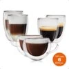 Goliving Dubbelwandige Koffieglazen - Koffiekopjes - Kopjes - Glazen - Theeglazen - Latte Macchiato - Cappuccino - Set Van 6