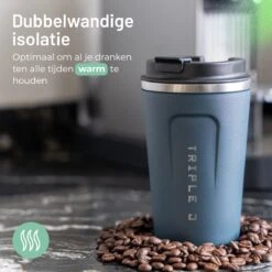 Triple J® Koffiebeker To Go - Thermosbeker - BPA & Lekvrij - 380ml - Blauw -Merkloos Winkel 1200x1200 488