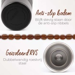 SIP !T® Premium RVS Koffiebeker To Go Thermosbeker – 380 ML – Herbruikbare Koffie & Theebeker – Lekvrij – Zwart - Valentijn -Merkloos Winkel 1200x1200 520