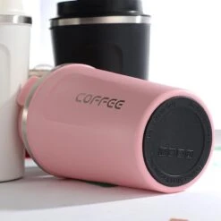 Koffiebeker To Go | Lekvrije Thermosbeker | Thermosfles | RVS Reisbeker | Dubbelwandige Travel Mug | 350 Ml | Roze -Merkloos Winkel 1200x1200 559