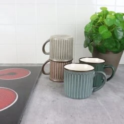 OTIX Koffiekopjes - Met Oor - Set Van 4 - Aardewerk - 250 Ml -Merkloos Winkel 1200x1200 687