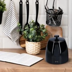 Vaja® Theepot Juliette Met Filter - Dubbelwandig -Theekan 1.0L - Glimmend Zwart -Merkloos Winkel 1200x1200 802