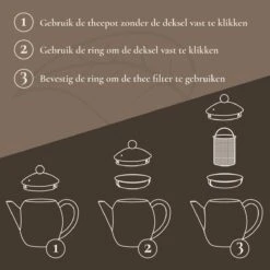 T&C Theepot Met Filter En Dubbelwandig - 1,2L - Matte Grijs -Merkloos Winkel 1200x1200 807