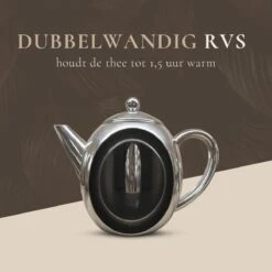 T&C Theepot Met Filter En Dubbelwandig - 1,2L - Matte Grijs -Merkloos Winkel 1200x1200 810