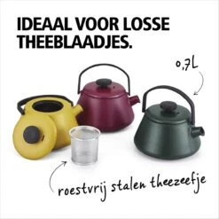 BRABANTIA T-TIME Donkergroene Theepot - Gietijzer - 0,7 L - Inclusief Zeefje -Merkloos Winkel 1200x1200 823
