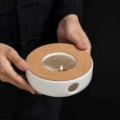 ConBlom Keramische Theepot, Warmer, Theewarmer, Koffiewarmer, Stoofje, Met Kurk-stoofje, Theepot Basis, Theefornuis, Melkwarmer Voor Thuis, Café, Theemelk (zonder Kaars En Theepot) -Merkloos Winkel 1200x1200 864