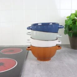 OTIX Soepkommen - Met Oor - Set Van 4 - Verschillende Kleuren - Aardewerk - 680 Ml -Merkloos Winkel 1200x1200 982