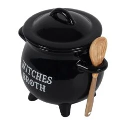 Something Different Soepkom Witches Broth Cauldron With Broom Spoon Zwart -Merkloos Winkel 1200x1200 993