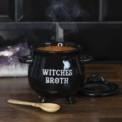 Something Different Soepkom Witches Broth Cauldron With Broom Spoon Zwart -Merkloos Winkel 1200x1200 995