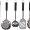 Excellent Houseware 7-delige RVS Keukengereedschap Met Houder - Schuimspaan, Spaghettilepel, Soeplepel, Opscheplepel, Serveerlepel, Vierkante Spatel Met Kartelrand -Merkloos Winkel 1200x583 1