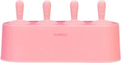 Cabau IJsjeshouder - IJslollymaker - Waterijsjes Maker - Stof- En Lekvrij - Zachte Siliconen - 4 Ijsjes - Perfect Voor De Cabau High Protein Ice Cream