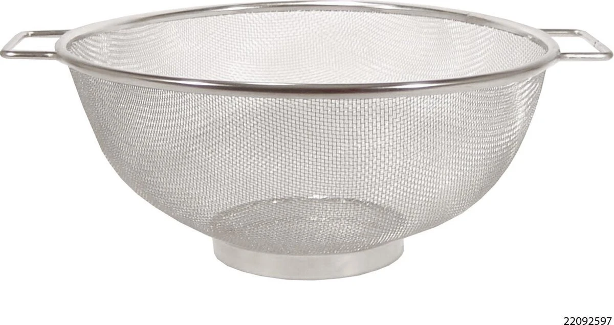 Merkloos Vergiet - RVS - Ø25cm - Zeef 4 Merkloos Vergiet - RVS - Ø25cm - Zeef - Afbeelding 2