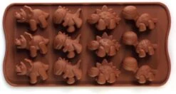 Akyol - Chocoladevorm Mal Dino - Dinosaurus Siliconen Vorm Voor Ijsblokjes Chocolade Fondant - Dinosaurus Vorm
