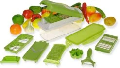 Groentesnijder - Uiensnijder - Mandoline - Multifunctionele Groentesnijder - RVS - Inclusief 7 Mesjes - Mandoline Keukensnijder- Mandoline Snijder - -Merkloos Winkel 1200x681 6