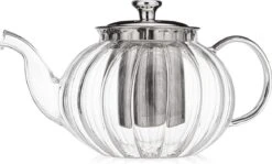 Glazen Theepot Met Filter (RVS) - 1.2 Liter - Pompoen Design - Thee Infuser – Borosilicaat – Anti-druppel Tuit -Merkloos Winkel 1200x726