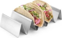 Hendi Taco Houder Ovenbestendig - 4 Vakken - RVS - Professionele Tortilla Houder - 22,5x11,5x(H)5cm -Merkloos Winkel 1200x737 3