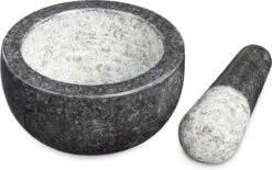 Navaris Vijzel Met Stamper Van Graniet - Granieten Vijzel Voor Kruidenmixen, Pesto En Dips - Set Inclusief Stamper Voor Fijnmalen - Ø 12 Cm -Merkloos Winkel 1200x754 1