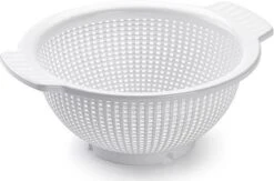 Merkloos 1x Kunststof Vergiet Wit - 27 X 23 X 10.5 Cm - Plastic Vergieten Keuken Accessoires