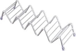 Krumble Taco Houder - Taco En Tortilla Houder Voor 4 Stuks - Serveerschalen - Koken & Tafelen - Kookgerei - Snack- & Tappasschalen - Metaal - Zilver -Merkloos Winkel 1200x811 2