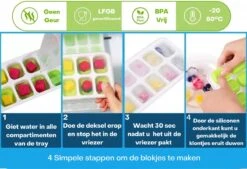 Ijsblokjesvorm- Ijsblokjesvormen- Ijsblokjesvorm Met Deksel- 4 Stuks - Silicone Onderkant- BPA Vrij- 56 Ijsblokjes- Gratis Cocktail E-book- Cocktail Ijsblokjes -Merkloos Winkel 1200x819 12