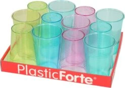 12x Stuks Drinkglazen/limonadeglazen Gekleurd 200 Ml - Sapglazen/waterglazen Onbreekbaar Kunststof Voor Kinderen -Merkloos Winkel 1200x852 1