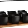Mica Decorations - Luxe Tapas Set - 6 Zwarte Tapas Schaaltjes Op Houten Tapasplank - Servies - Borrelplank Olijfhout 2 Mica Decorations - Luxe Tapas Set - 6 Zwarte Tapas Schaaltjes Op Houten Tapasplank - Servies - Borrelplank Olijfhout -Merkloos Winkel 1200x866 1