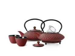 Bredemeijer - Xilin Theekopjes Rood Gietijzer (set Van Twee Stuks) -Merkloos Winkel 1200x900 294