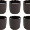Orange85 Koffiekopjes - Espresso Kopjes - Set Van 6 - 100 Ml - Zwart