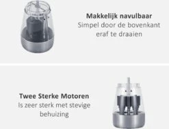KROMS Peper En Zoutmolen Set - Peper En Zoutmolen Set Elektrisch -2 In 1 - Instelbare Maalgraad - Pepermolen - Zoutmolen - Peper En Zoutmolen Elektrisch -Merkloos Winkel 1200x913 2
